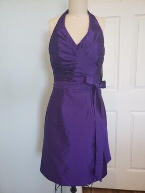 NWT Elegant Purple Halter Cocktail Dress, 6